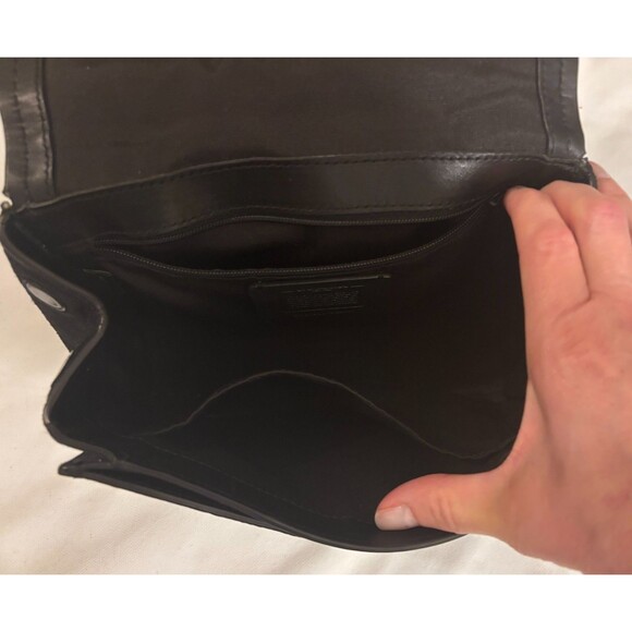 COACH Faye Carryall Black Leather & Suede Crossbody Bag, Turn-lock / Chain Strap - Picture 11 of 12